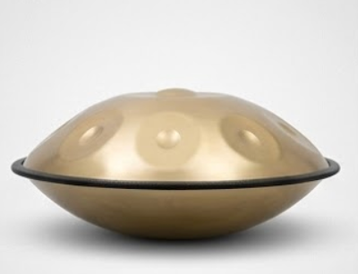 Handpan jaune doré 18 pouces 9 notes Sol mineur