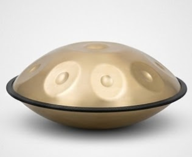 Handpan jaune doré 18 pouces 9 notes Sol mineur