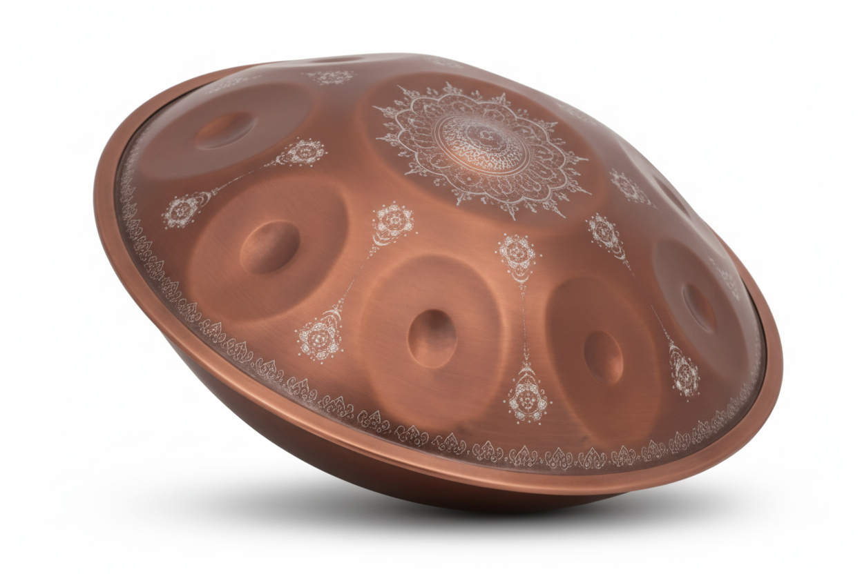 Handpan 18 pouces Sol mineur – Rouge pourpre