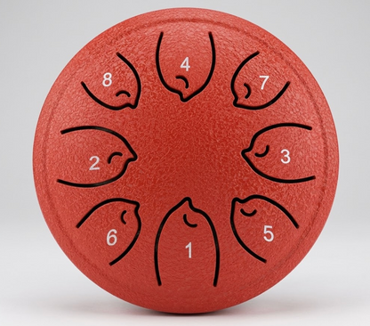 Mini Tongue Drum 4,5 pouces – 8 notes – Tambour à langue