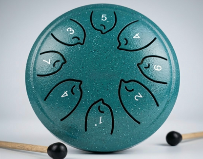 Mini Tongue Drum 4,5 pouces – 8 notes – Tambour à langue