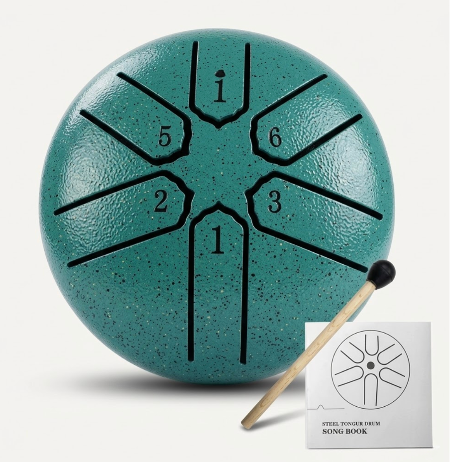 Mini Tongue Drum 3 pouces – 6 notes – Tambour à langue