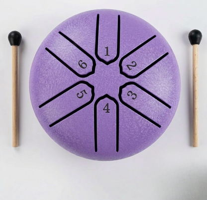 Mini Tongue Drum 3 pouces – 6 notes – Tambour à langue