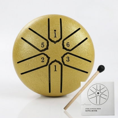 Mini Tongue Drum 3 pouces – 6 notes – Tambour à langue