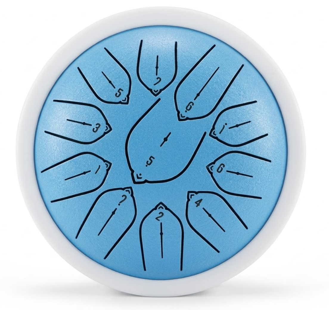 Tongue Drum 5,5 pouces – 11 notes en Ré – Tambour à langue
