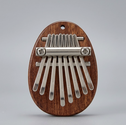 Kalimba miniature 8 touches en bois – Porte-clés musical – Instrument de musique portable