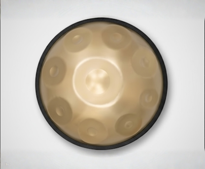 Handpan jaune doré 18 pouces 9 notes Sol mineur