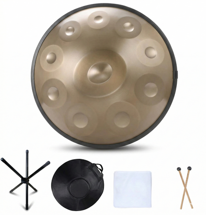 Handpan doré – 9 ou 10 notes (432Hz / 440Hz)