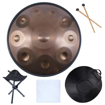 Handpan bronze cuivré 22 pouces Ré mineur – 432Hz